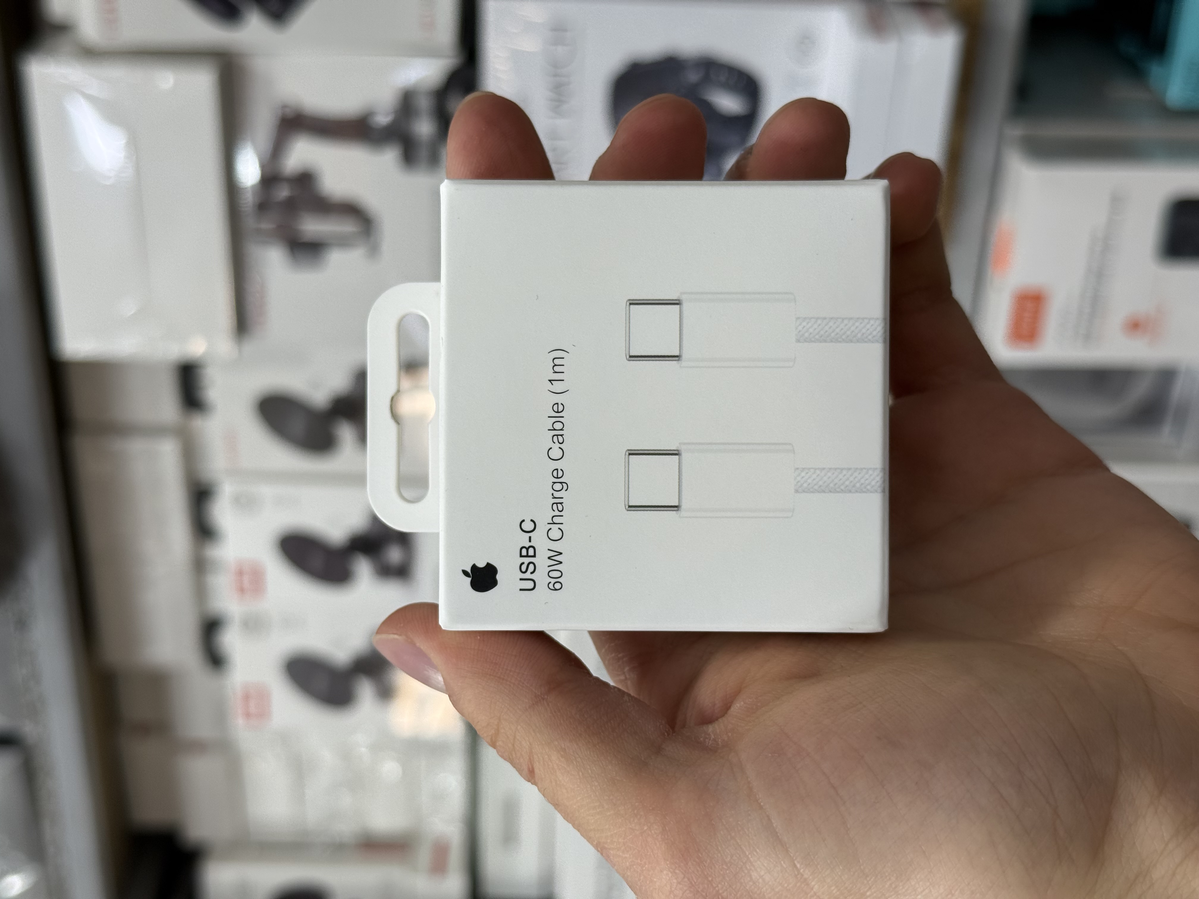 کابل تبدیل تایپ‌سی به تایپ‌سی طول 1 متر ۶۰ وات اورجینال اپل