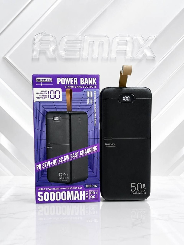 پاوربانک ۵۰۰۰۰ میلی آمپر ریمکس مدل RPP-117